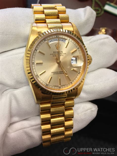 rolex day date solid gold price|rolex day date 18238 price.